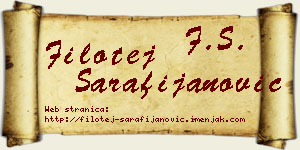 Filotej Sarafijanović vizit kartica